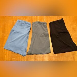 Women's Leggings Trio - Blue, Gray, and Brown